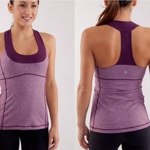 Lululemon Scoop Neck Tank Top Shirt Heathered Plum